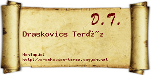 Draskovics Teréz névjegykártya